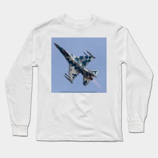 F-16 Fighter Aggressor Blizzard Camo Long Sleeve T-Shirt